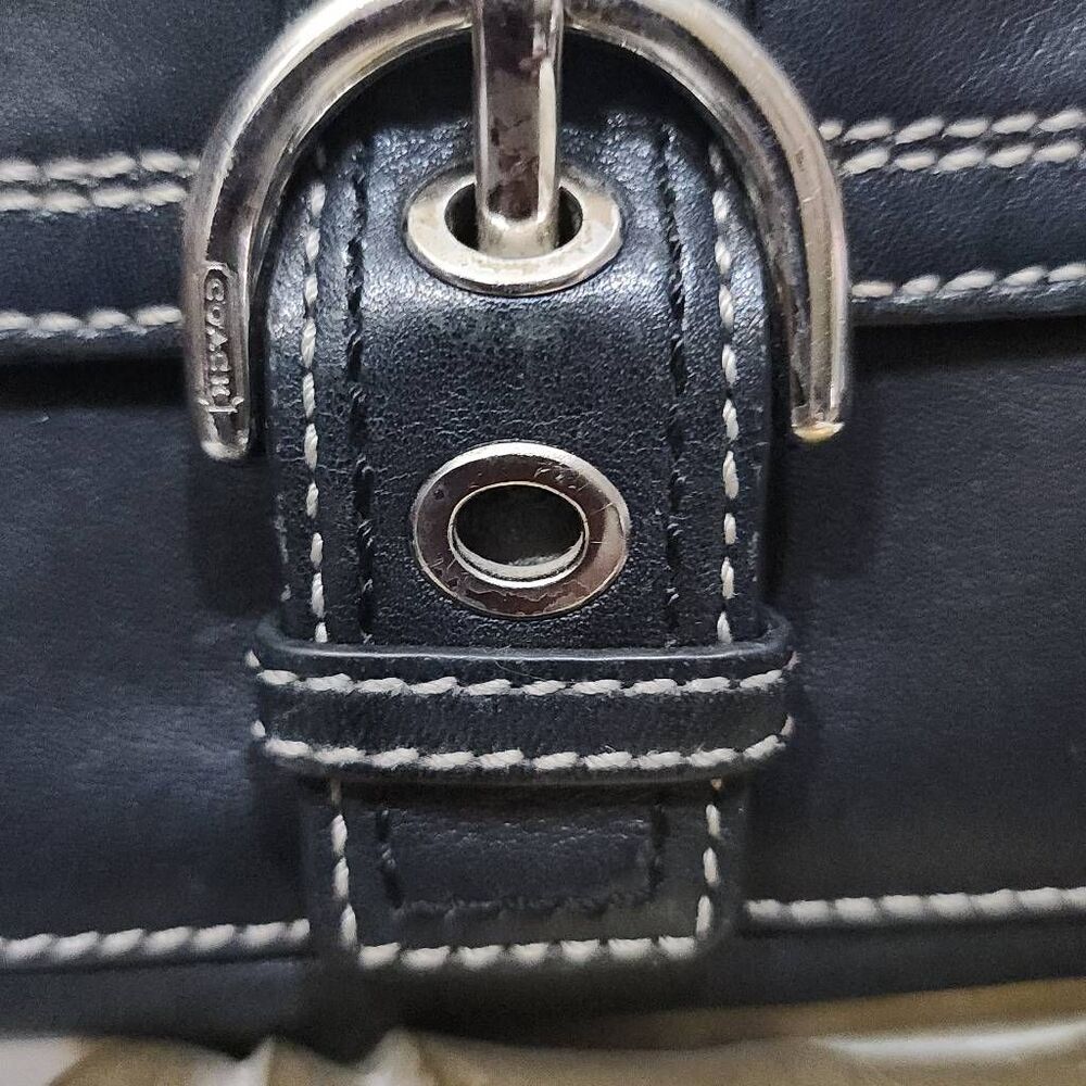Coach Soho black leather buckle wristlet clutch bag. Y2K - Picture 4 of 12